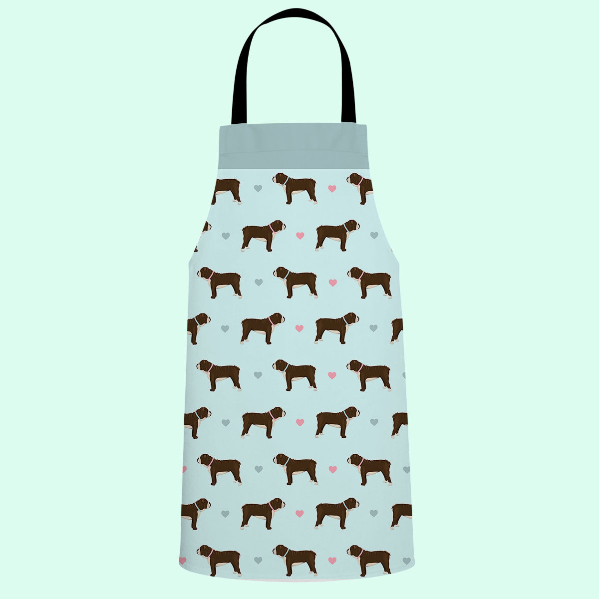 Chocolate and White Bulldogs Apron