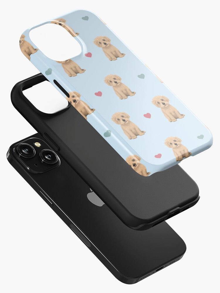 Maltipoos and Hearts iPhone Tough Case