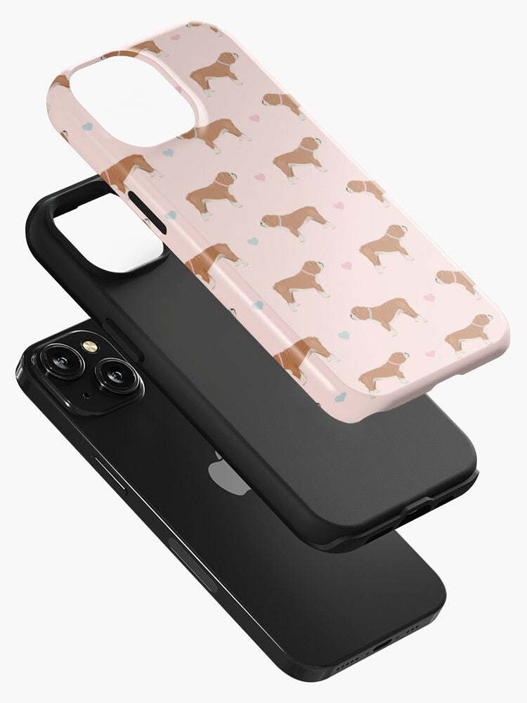 Red and White Bulldogs iPhone Tough Case