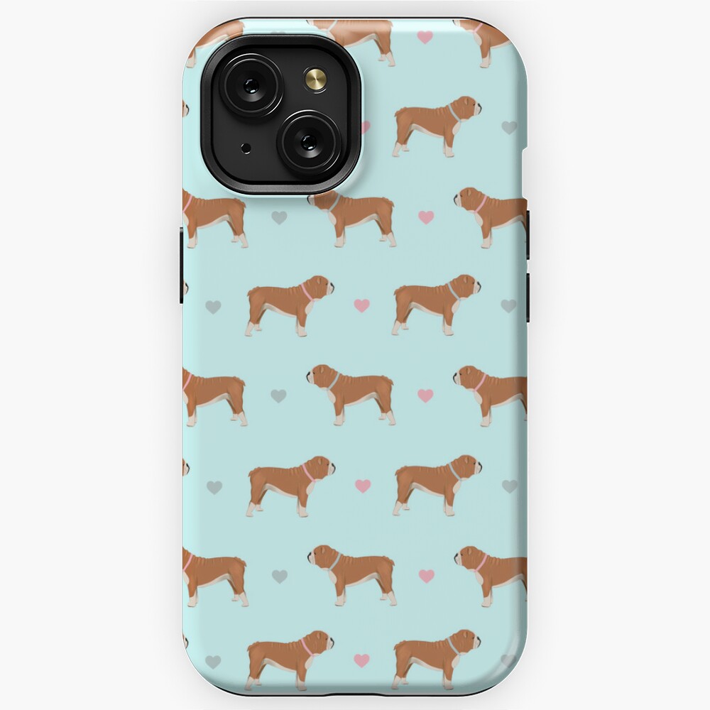 Red and White Bulldogs iPhone Tough Case