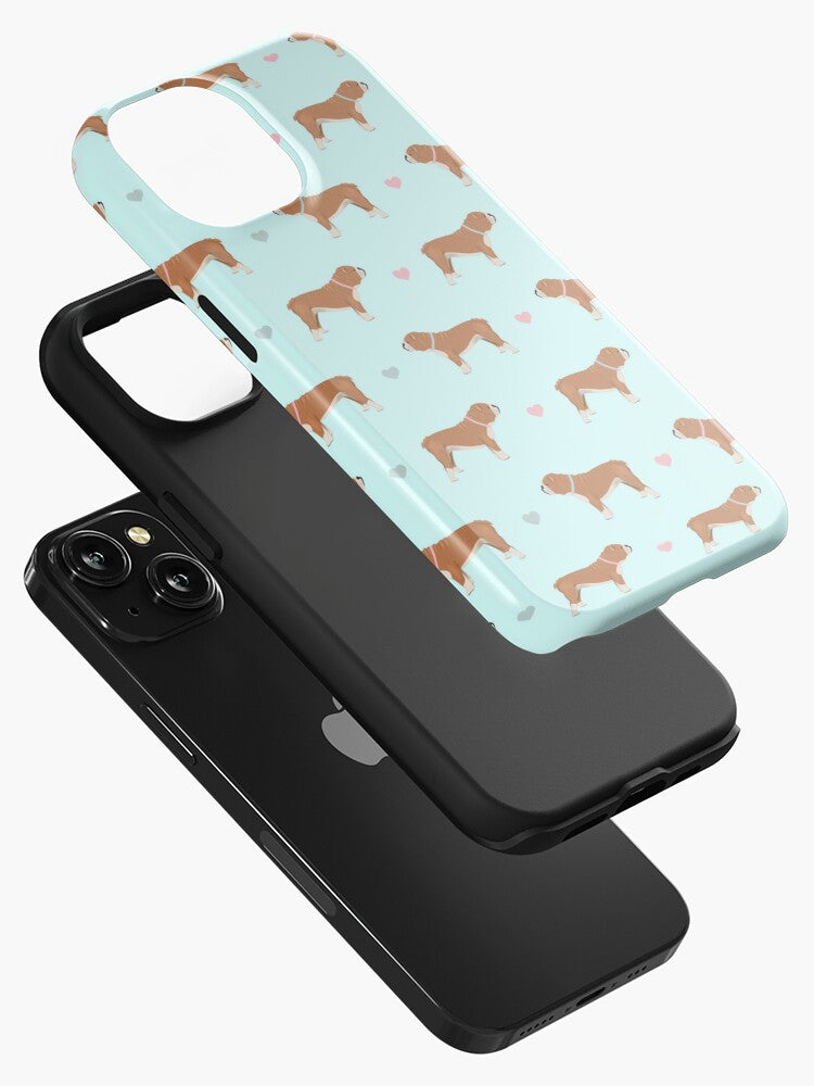 Red and White Bulldogs iPhone Tough Case