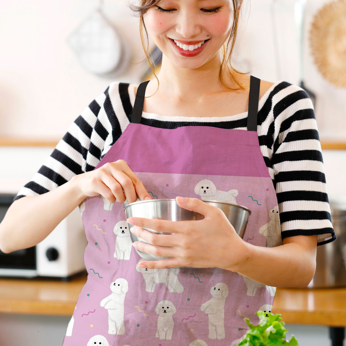 Bichon Frise Pattern Apron