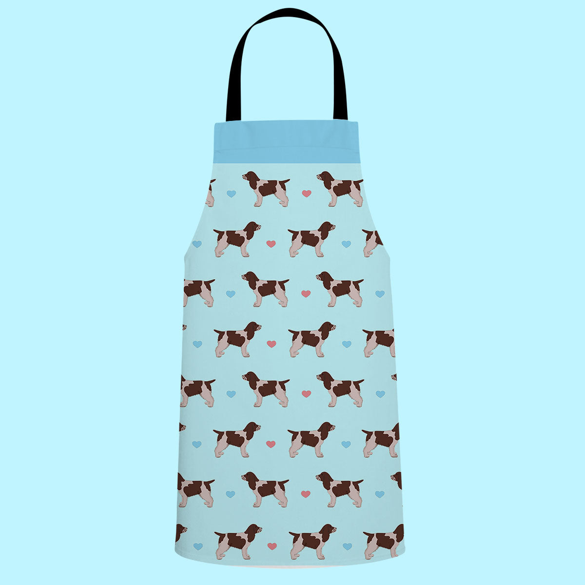 Chocolate Roan Cocker Spaniels and Hearts Apron