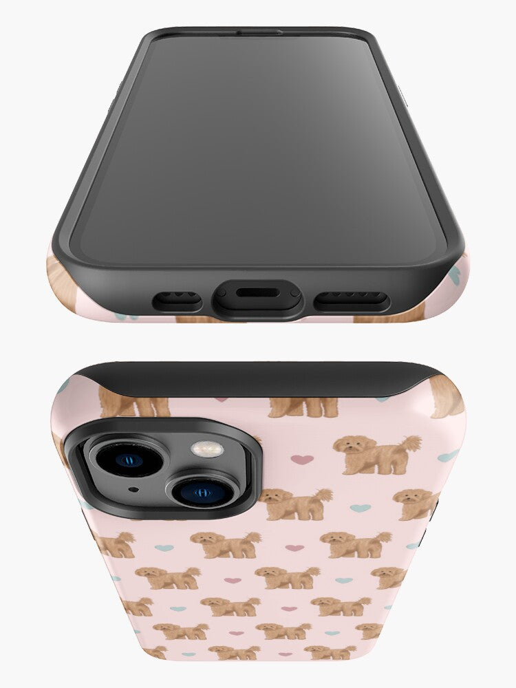 Cavapoos and Hearts iPhone Tough Case
