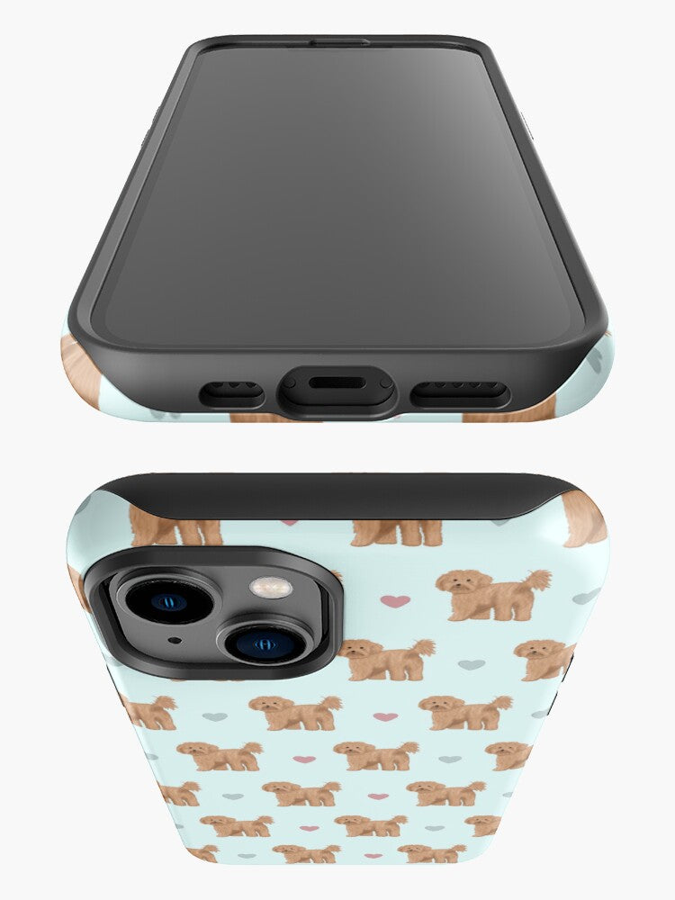 Cavapoos and Hearts iPhone Tough Case