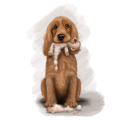 Personalised Cocker Spaniel - RIP Teddy - Mounted