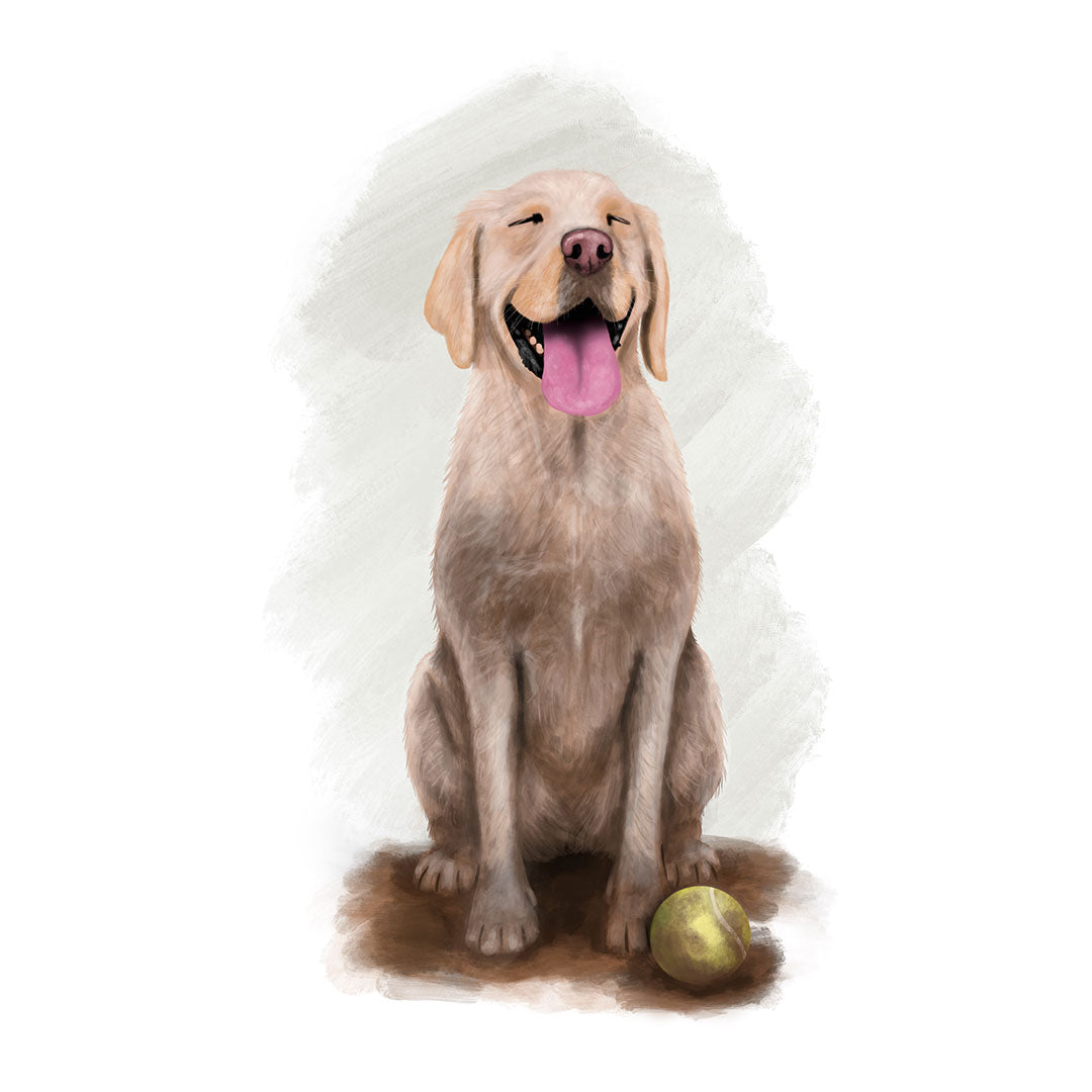 Personalised Labrador "best day ever!" - Mounted