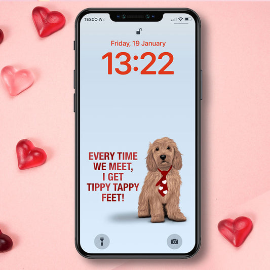 Cockapoo "Tippy Tappy" Phone Wallpaper