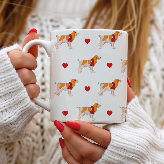 Orange Roan Cocker Spaniel Cosy Pattern Mug