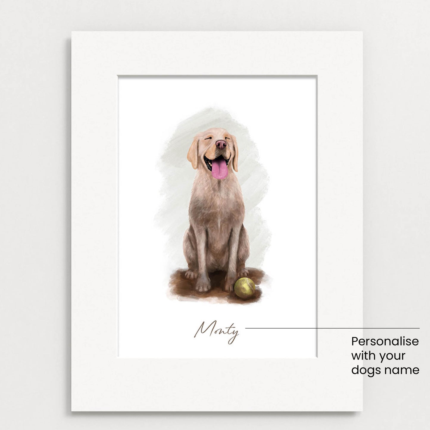 Personalised Labrador "best day ever!" - Mounted