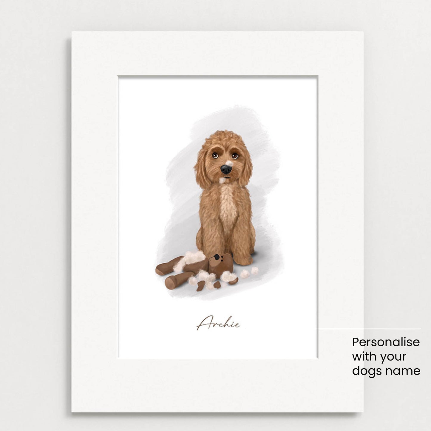 Personalised Cockapoo - "It wasn't me" - Mounted