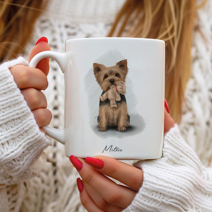 Personalised Yorkshire Terrier with Teddy Mug