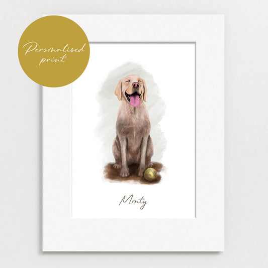 Personalised Labrador "best day ever!" - Mounted