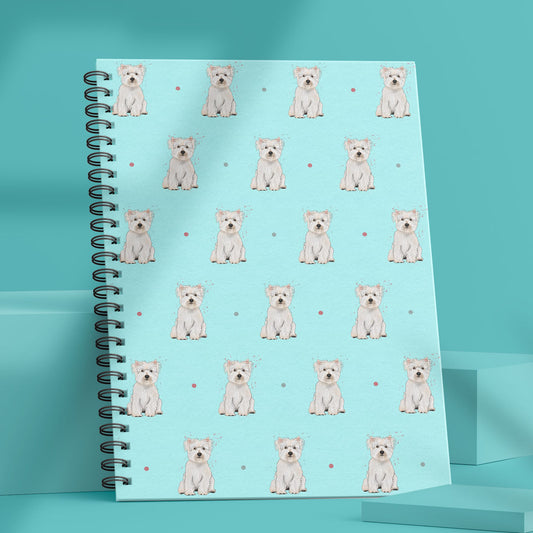 West Highland Terrier Patterned Notebook