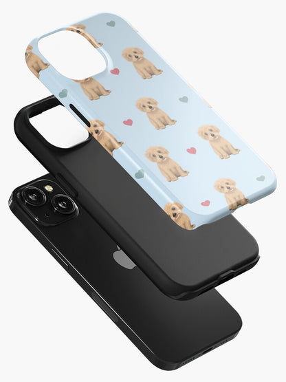 Maltipoos and Hearts iPhone Tough Case