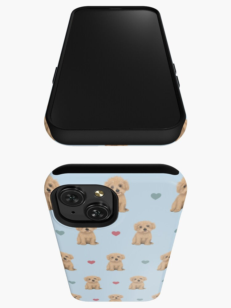 Maltipoos and Hearts iPhone Tough Case