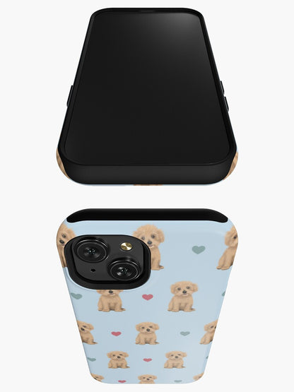 Maltipoos and Hearts iPhone Tough Case