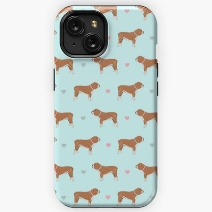 Red and White Bulldogs iPhone Tough Case