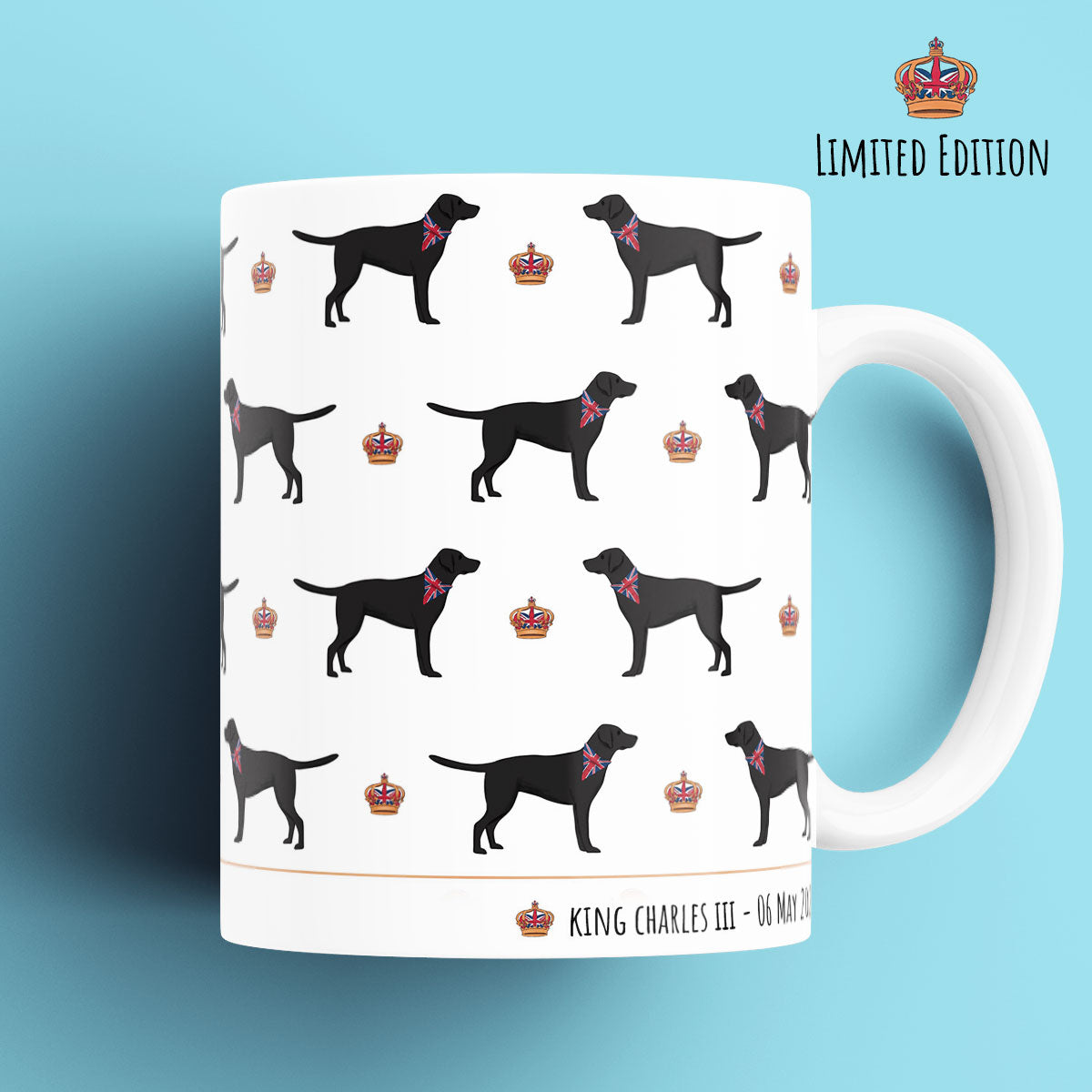 Black Labradors - Coronation Mug