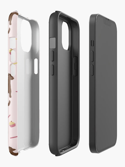Chocolate Cockapoos and Cupcakes iPhone Tough Case