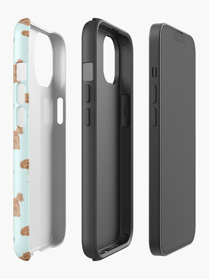 Cavapoos and Hearts iPhone Tough Case