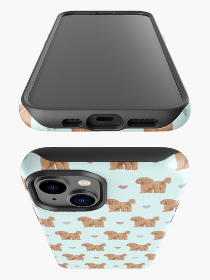 Cavapoos and Hearts iPhone Tough Case